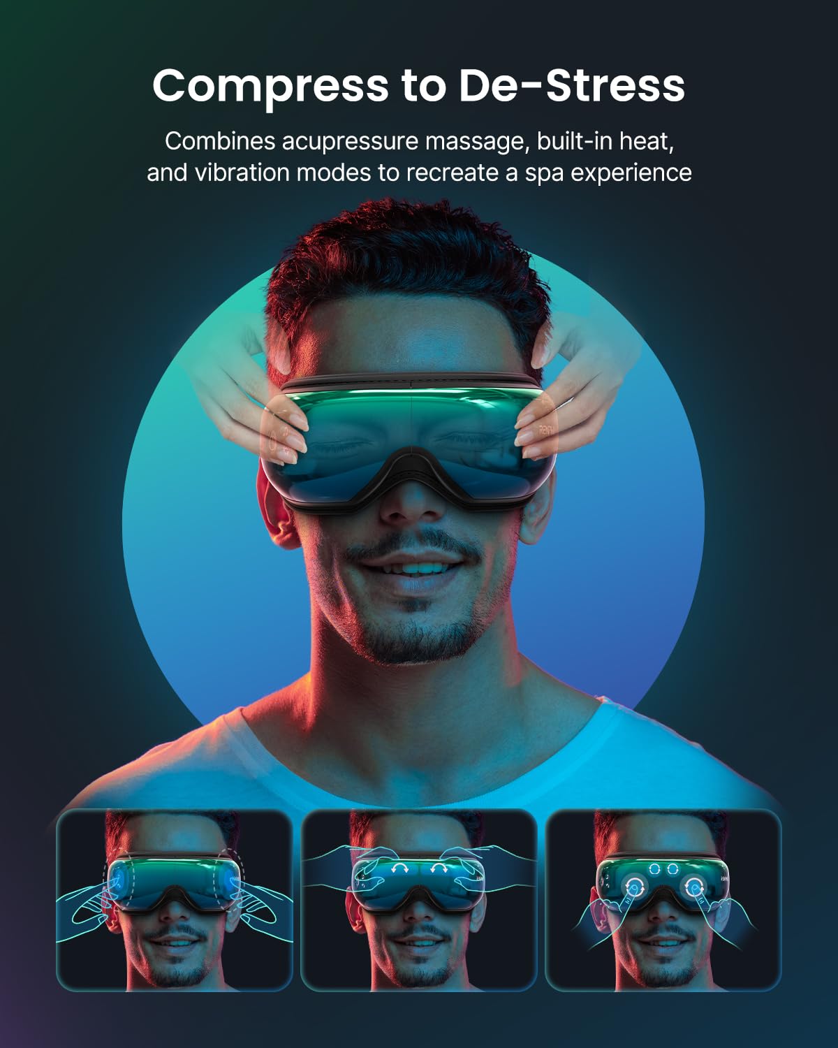 Foto 2 | Masajeador De Ojos Renpho Eyeris 1 Con Calor, Música Bluetooth - Venta Internacional.