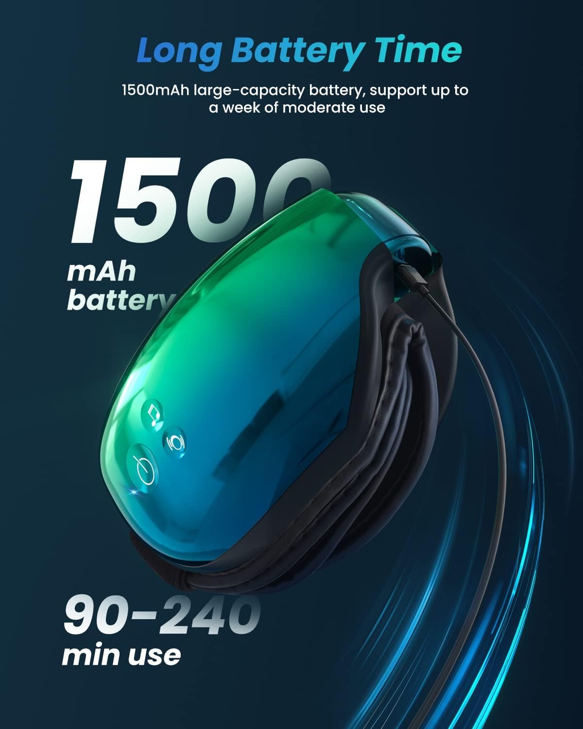 Foto 7 pulgar | Masajeador De Ojos Renpho Eyeris 1 Con Calor, Música Bluetooth - Venta Internacional.