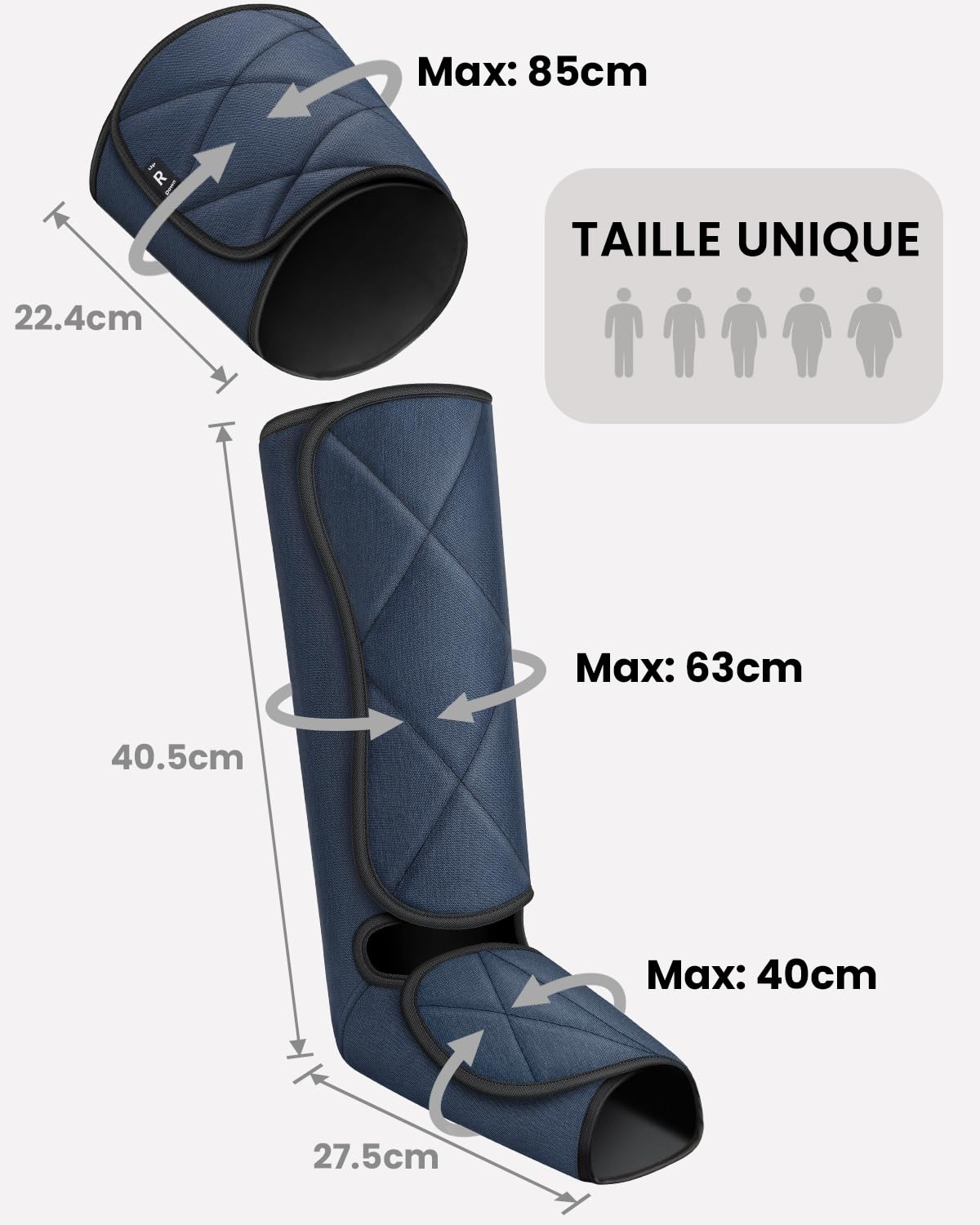Foto 6 pulgar | Masajeador De Piernas Renpho Fsa Hsa Compatible Con Compresión De Aire Azul - Venta Internacional.