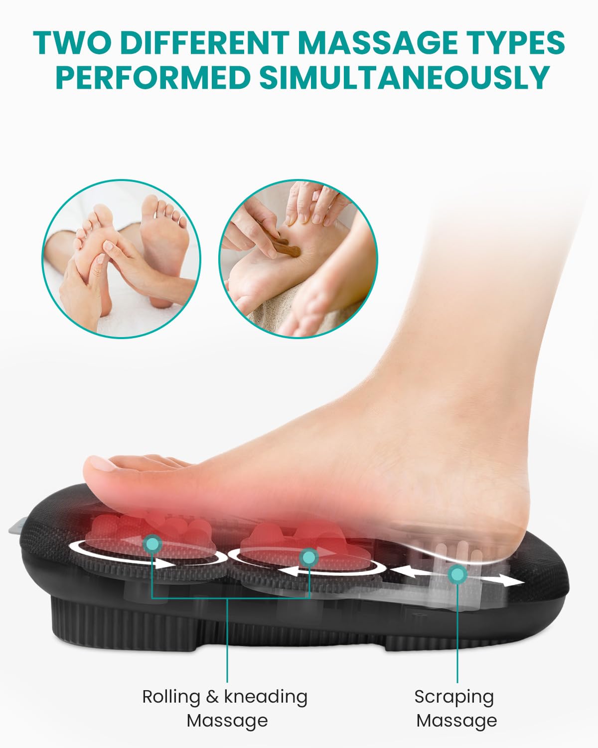 Foto 4 pulgar | Masajeador De Pies Nekteck Shiatsu Con Calor Para Fascitis Plantar - Venta Internacional.