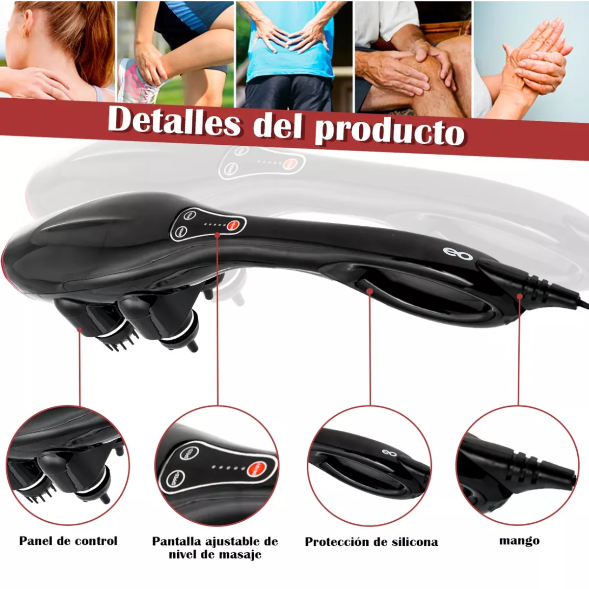 Foto 3 pulgar | Masajeadores Eléctricos, Pistola De Masaje Eo Safe Imports Esi-8924 Negro