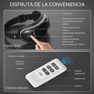 Foto 2 | Masajeador De Ojos Con Música Y Calor Eo Safe Imports Eo-15024-1 Negro