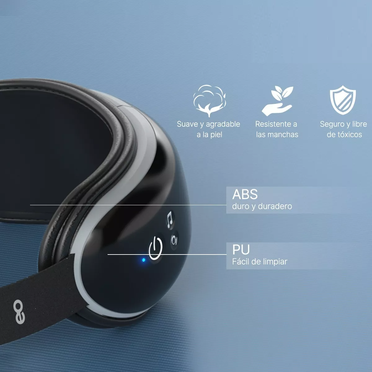 Foto 4 pulgar | Masajeador De Ojos Con Música Y Calor Eo Safe Imports Eo-15024-1 Negro