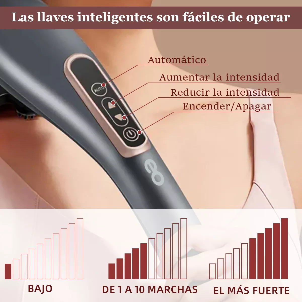 Foto 3 | Language Pistola De Masaje Masajeadora, Masajeador Eléctrico Eo Safe Imports Esi-15028-1 Gris
