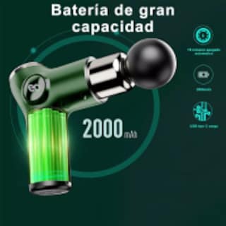 Foto 3 | Pistola de Masaje Muscular 32 Niveles Ajustable Eo Safe Imports ESI-7527-1 Verde 10 Piezas