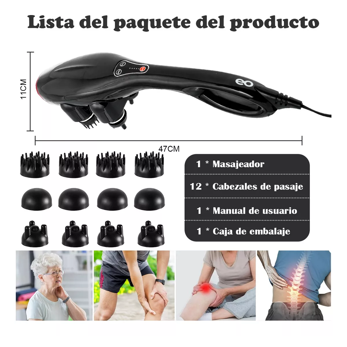 Foto 3 pulgar | Masajeadores Eléctricos, Pistola De Masaje Eo Safe Imports Esi-16294-1 Negro