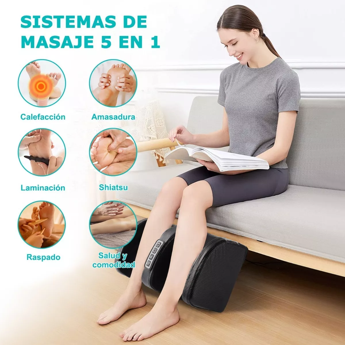 Foto 4 pulgar | Eléctrico Masajeador De Pierna Pies Brazo Rodilla Eo Safe Imports Esi-8115-1 Negro