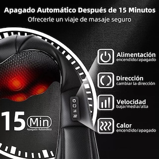 Foto 3 | Masajeador Cuello Espalda Cuello Hombro Eléctrico 4d Calor Eo Safe Imports Esi-8321-1 Negro