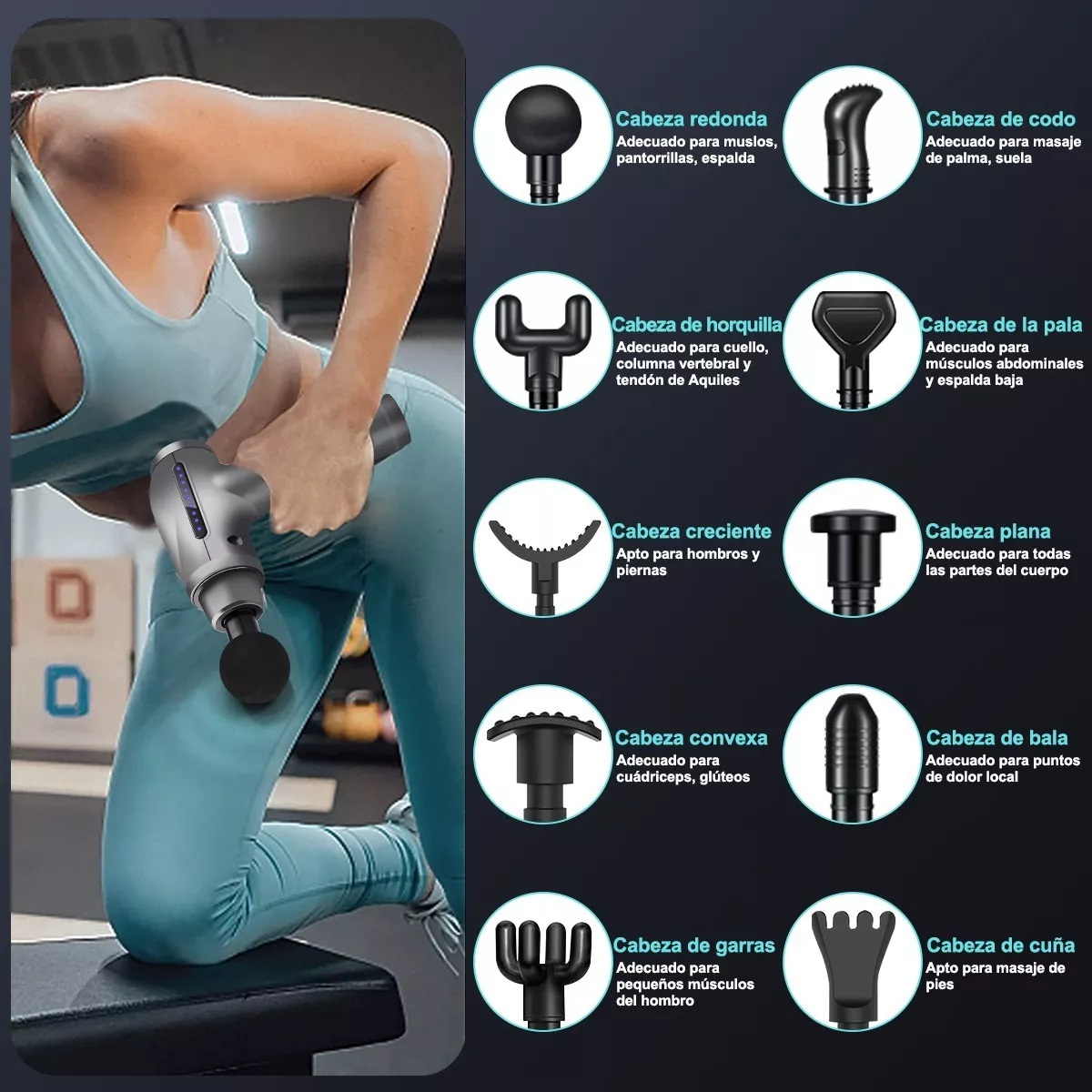 Foto 4 pulgar | Pistola De Masaje Muscular 30 Velocidades Eo Safe Imports Esi-10318-1 Gris