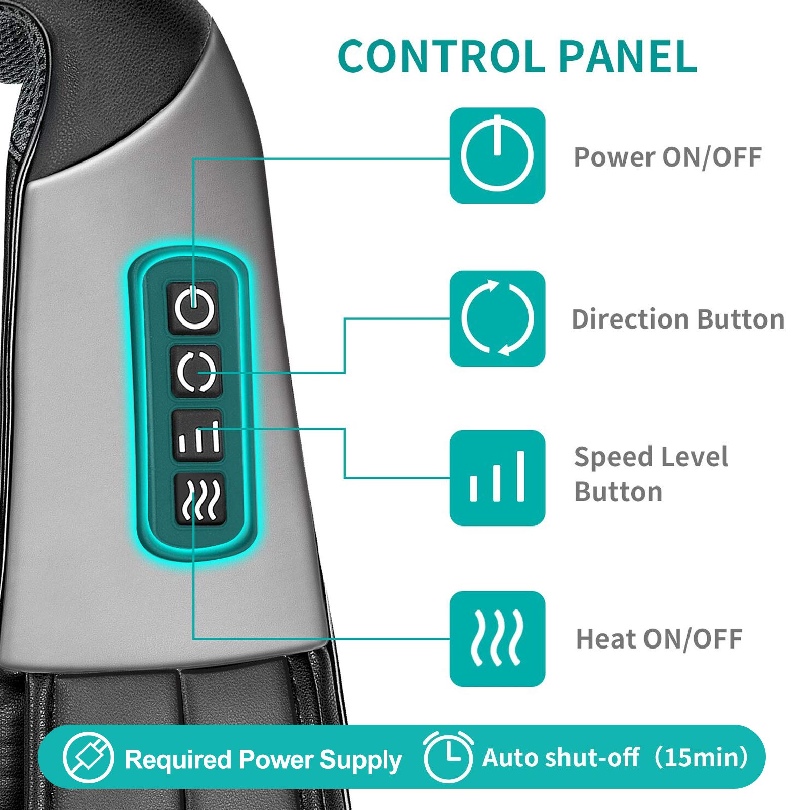 Foto 4 pulgar | Masajeador De Cuello Y Espalda Con Calor Nekteck Electric Shiatsu