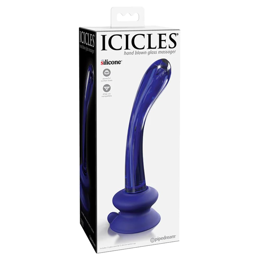 Foto 1 | Ventosa De Vidrio G-spot Wand Pipedream Icicles No. 89 Blue - Venta Internacional.