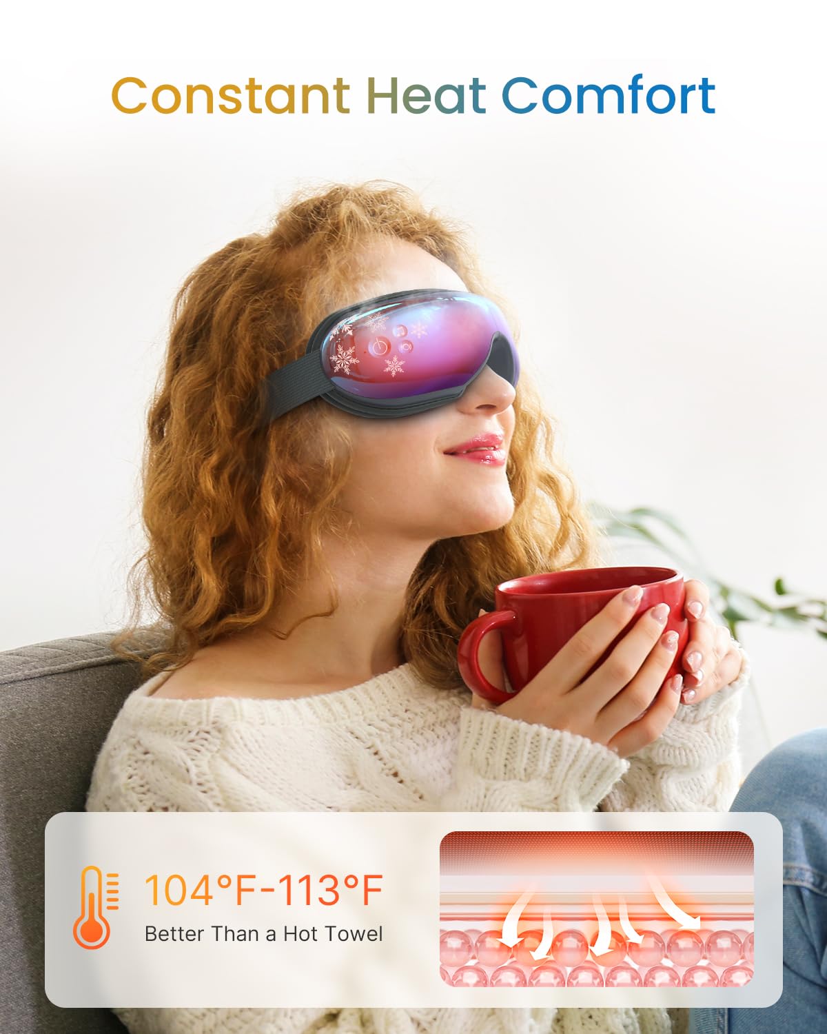 Foto 4 pulgar | Masajeador De Ojos Renpho Con Calor, Máscara Para Dormir, Tarjeta De Regalo Incluida - Venta Internacional.