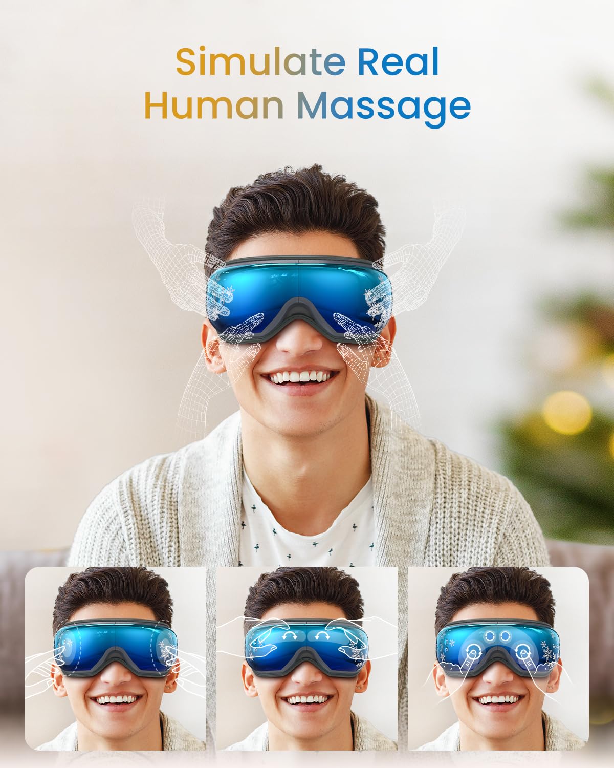 Foto 5 pulgar | Masajeador De Ojos Renpho Con Calor, Máscara Para Dormir, Tarjeta De Regalo Incluida - Venta Internacional.