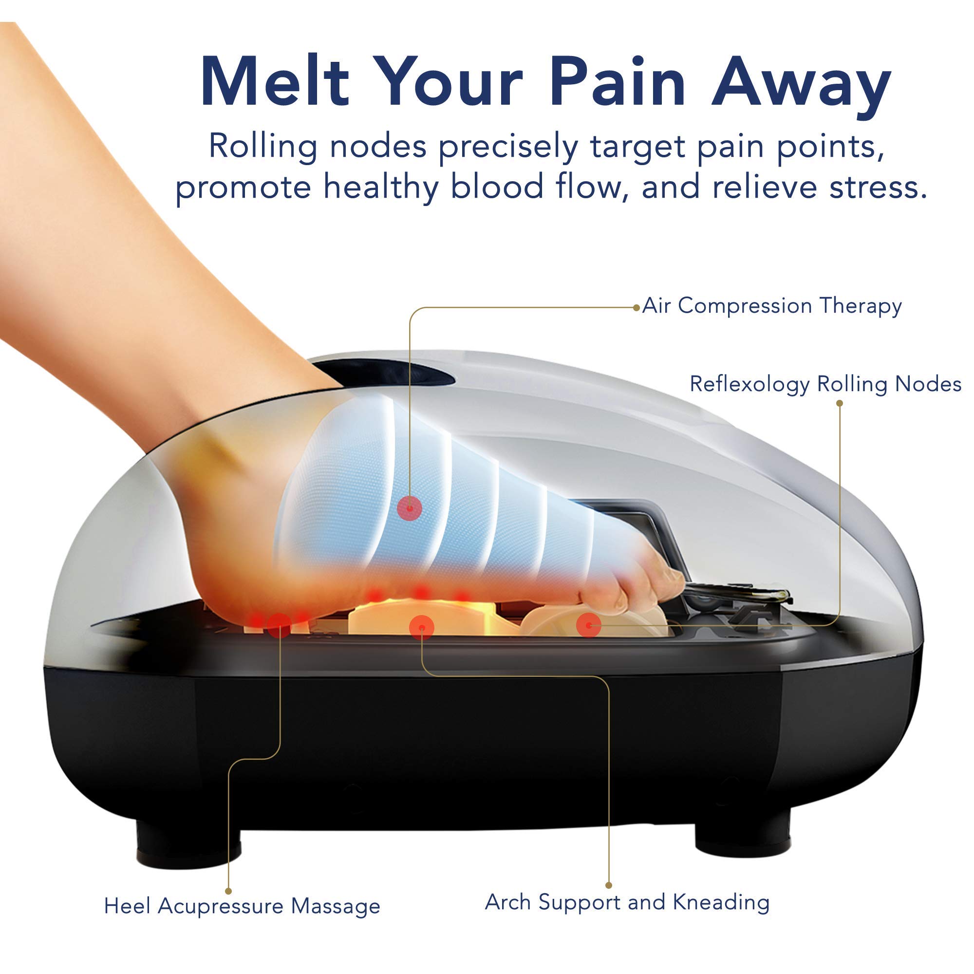 Foto 2 | Masajeador De Pies Miko Shiatsu Home Con Color Heat Silver - Venta Internacional.