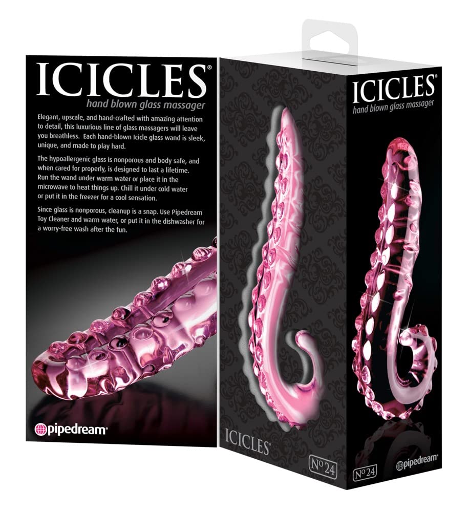 Foto 5 pulgar | Masajeador De Cristal Icicles #24, Soplado A Mano, Hipoalergénico, Pipedream - Venta Internacional.
