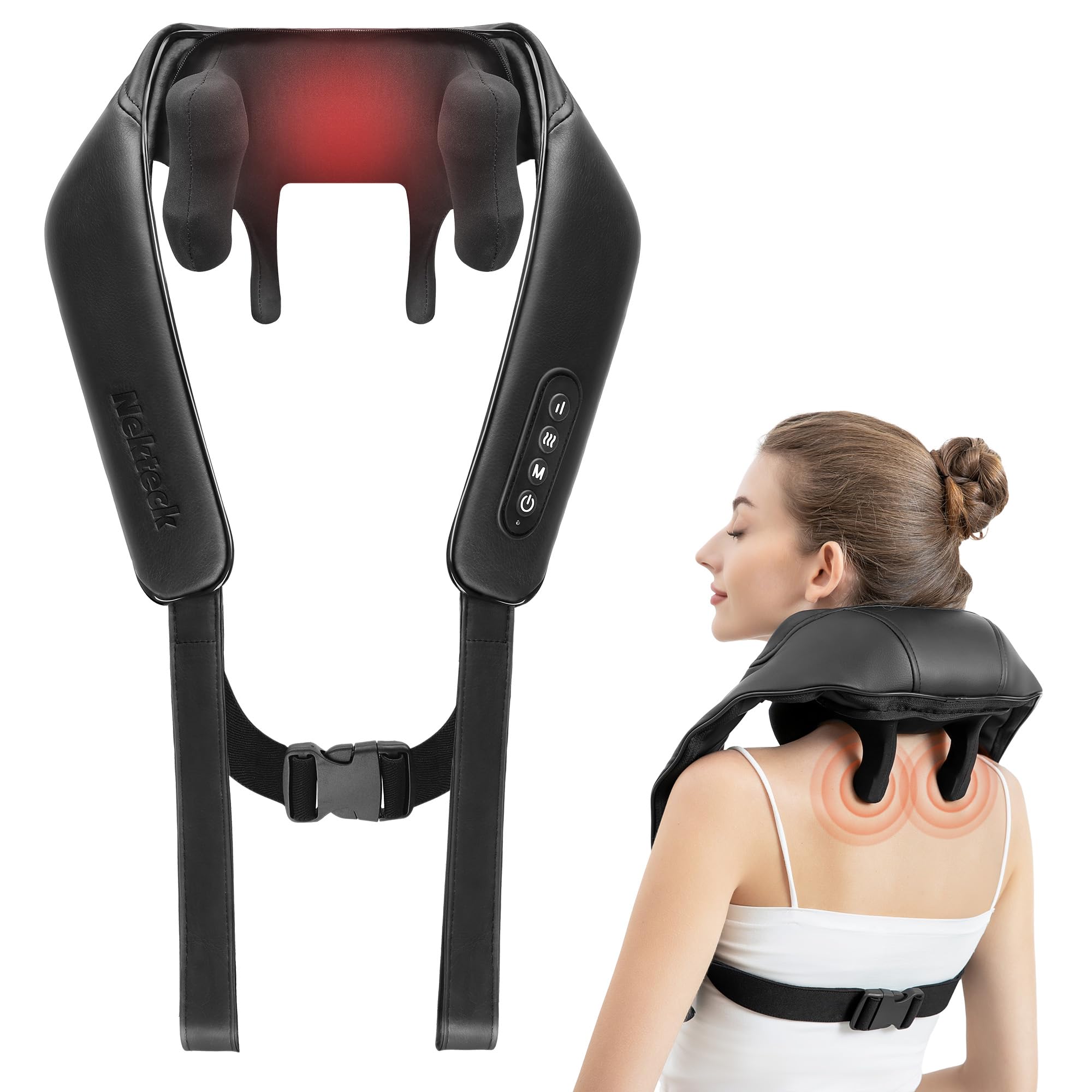 Foto 2 pulgar | Masajeador De Cuello Nekteck 6d Shiatsu Con Calor Para El Dolor De Cuello Y Espalda - Venta Internacional.