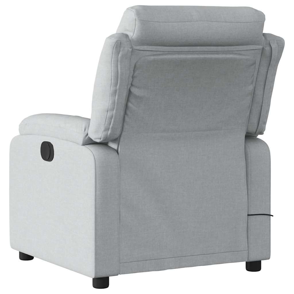 Foto 5 | Sillón Reclinable De Masaje Vidaxl, Tela Gris Claro Usada - Venta Internacional.