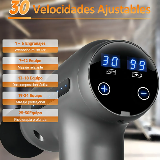 Foto 3 | Xtellar Pistola De Masaje Muscular Premium: Más Flexibilidad Y Recuperación Con 10 Cabezales Y 30 Velocidades