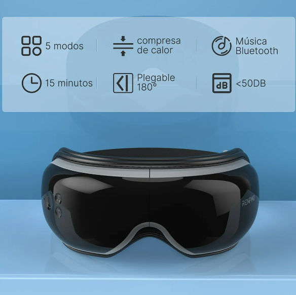 Foto 5 pulgar | Xtellar Masajeador De Ojos Premium Con Calentamiento, Bluetooth Y Música Personalizable
