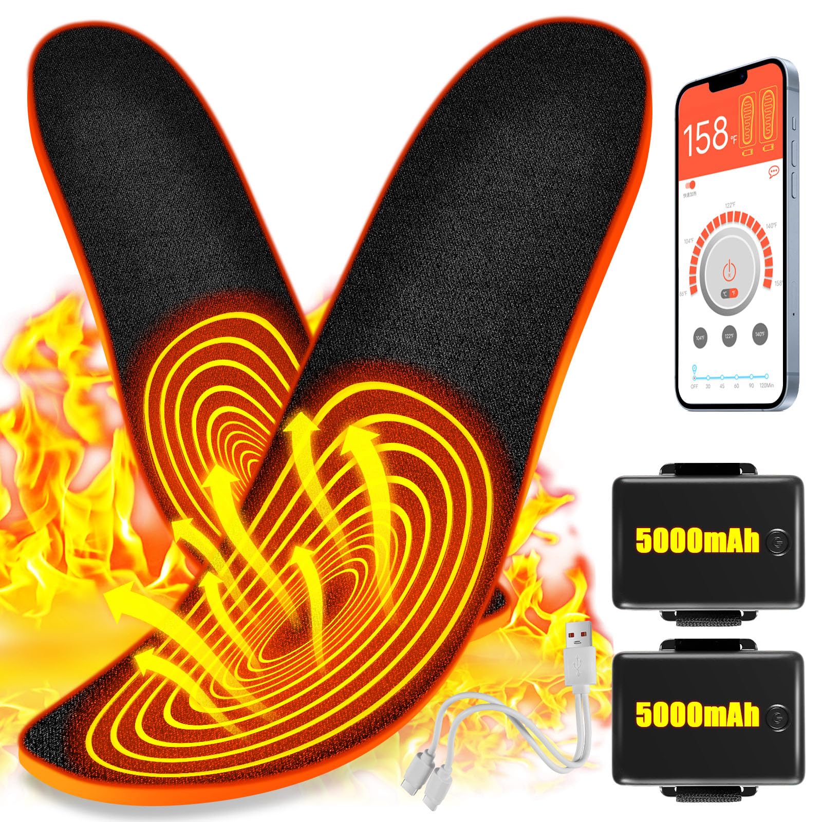 Foto 2 pulgar | Plantillas Térmicas Hallmark Con Control App, 5000 Mah, Recargables - Venta Internacional.