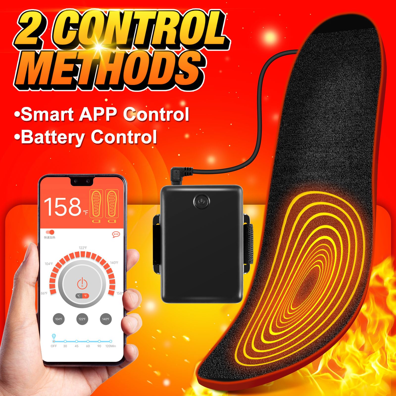 Foto 2 | Plantillas Térmicas Hallmark Con Control App, 5000 Mah, Recargables - Venta Internacional.