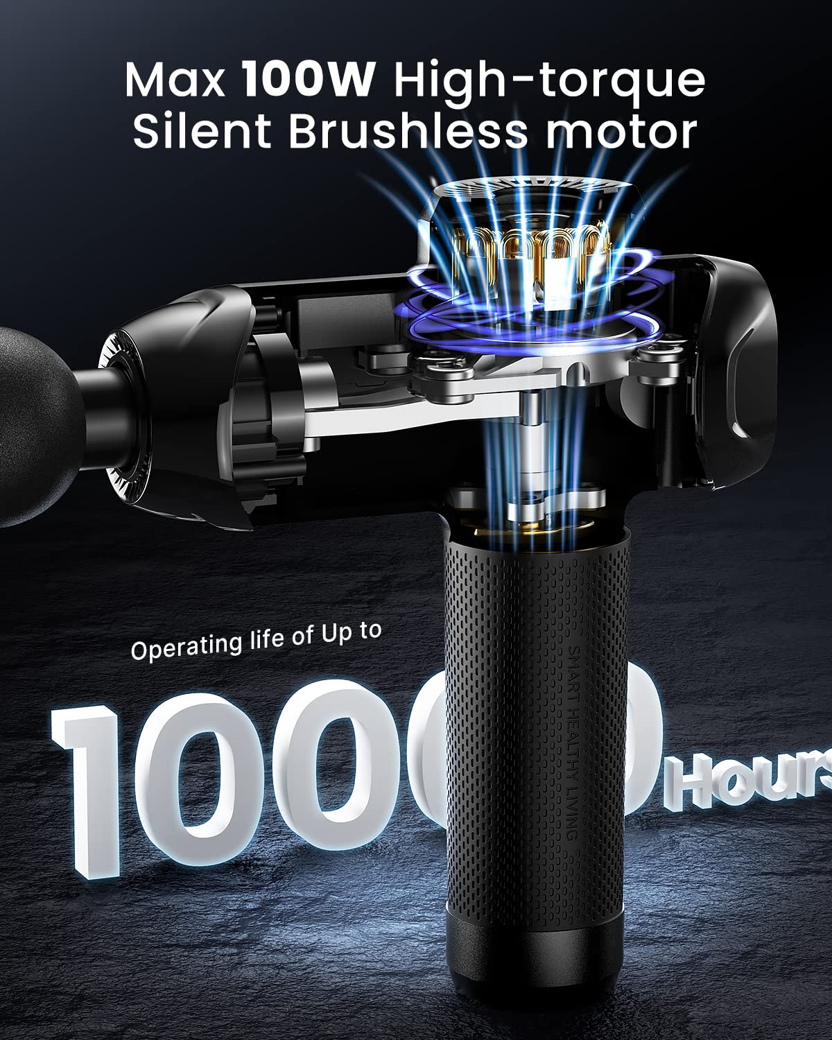 Foto 3 | Pistola De Masaje Renpho Deep Tissue Percussion Con Bluetooth - Venta Internacional.
