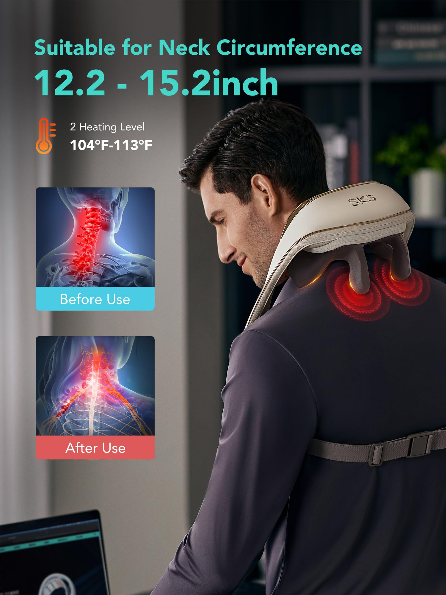 Foto 5 pulgar | Masajeador De Cuello Y Hombros Skg H5 Mini Para Aliviar El Dolor Con Calor - Venta Internacional.