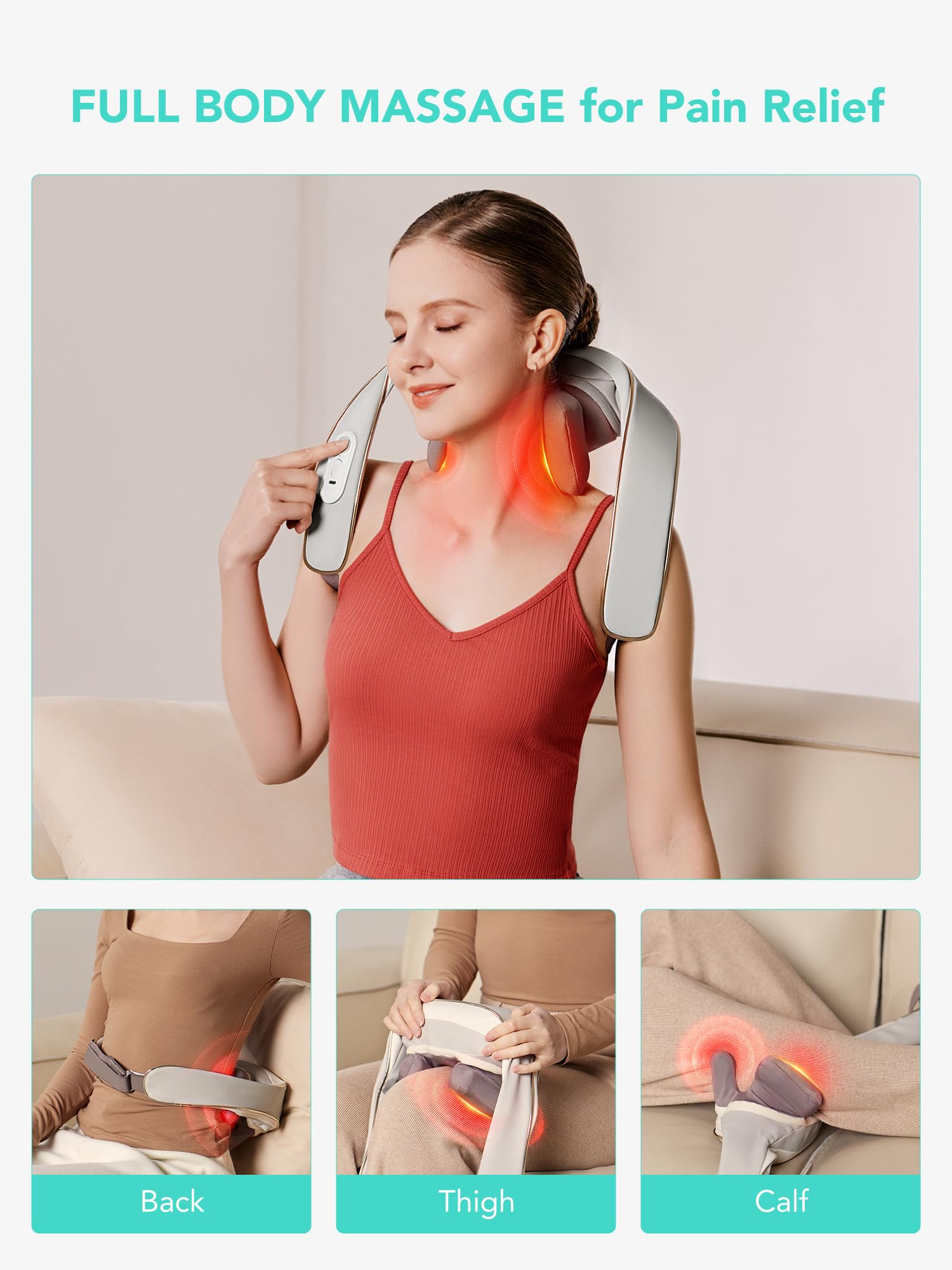 Foto 7 pulgar | Masajeador De Cuello Y Hombros Skg H5 Mini Para Aliviar El Dolor Con Calor - Venta Internacional.