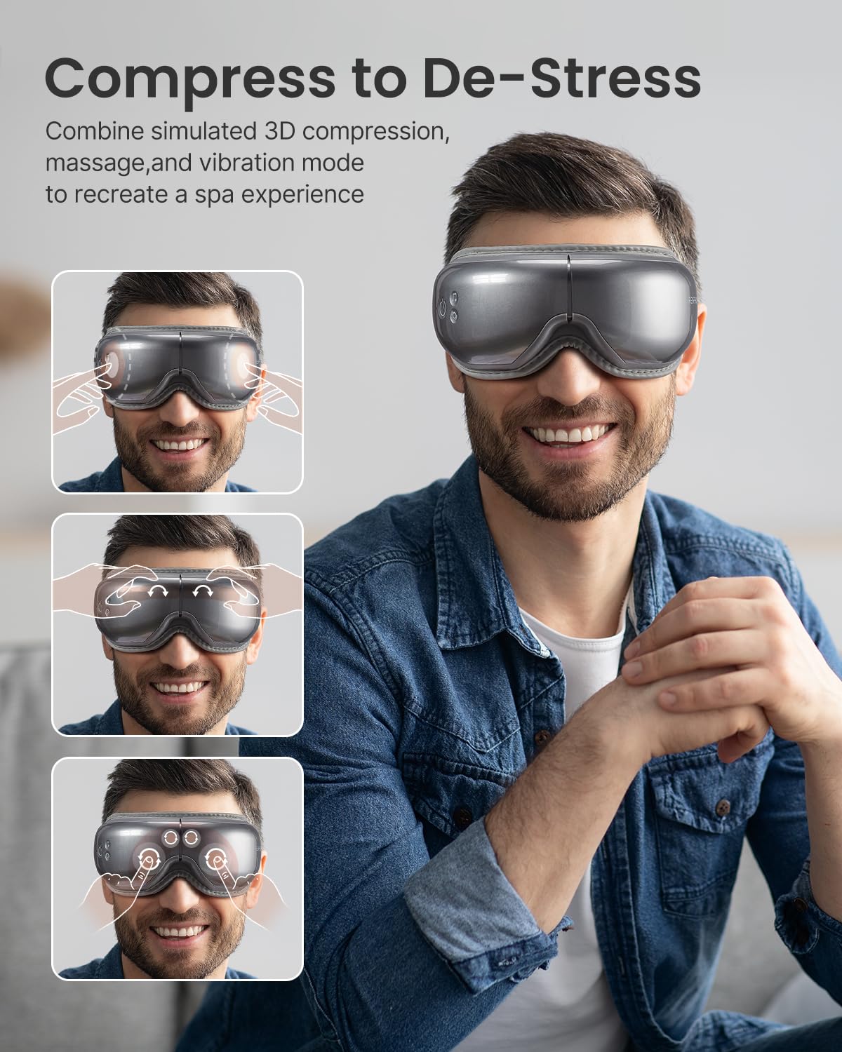 Foto 4 pulgar | Masajeador De Ojos Renpho Eyeris 1 Con Calefacción Y Bluetooth Music Gifts - Venta Internacional.