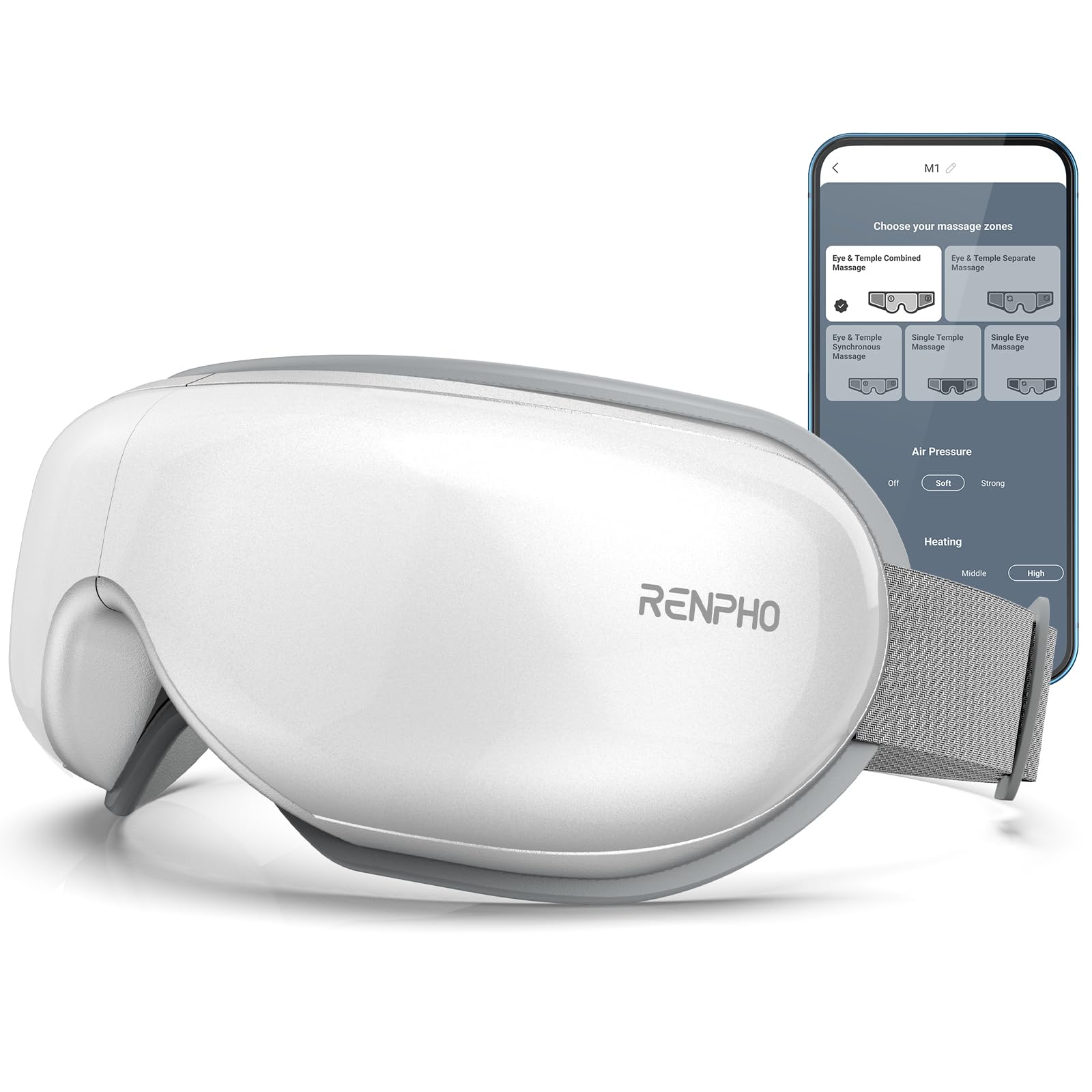 Foto 1 | Masajeador De Ojos Renpho Elegible Para Fsa/hsa Con Control De Aplicaciones, Masajeador Facial - Venta Internacional.