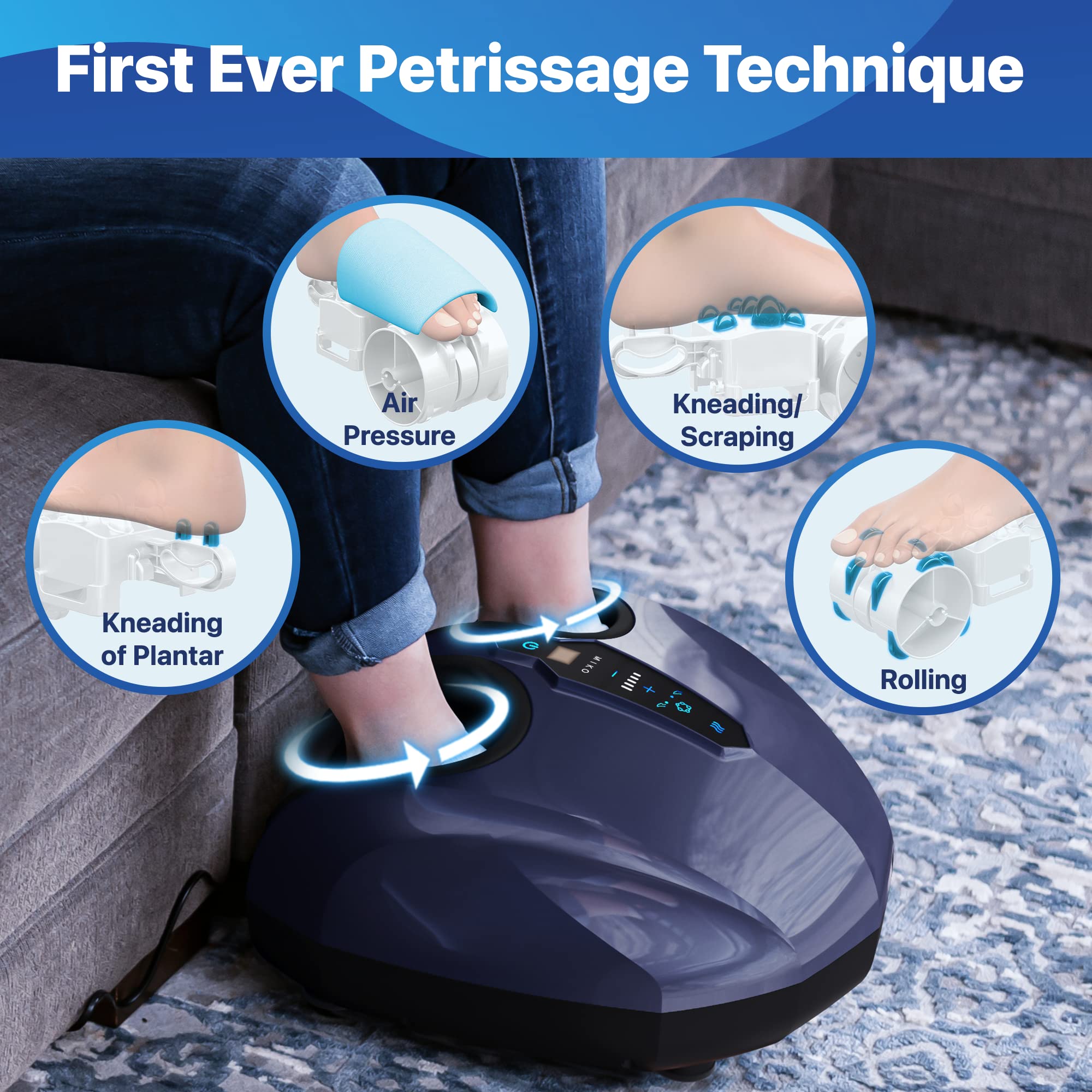 Foto 5 pulgar | Máquina Masajeadora De Pies Miko Deep-amasing Compression Heat - Venta Internacional.