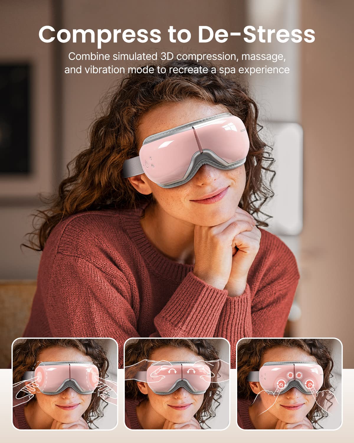 Foto 4 pulgar | Masajeador De Ojos Renpho Eyeris 1 Con Calor Para Relajarse Y Dormir - Venta Internacional.