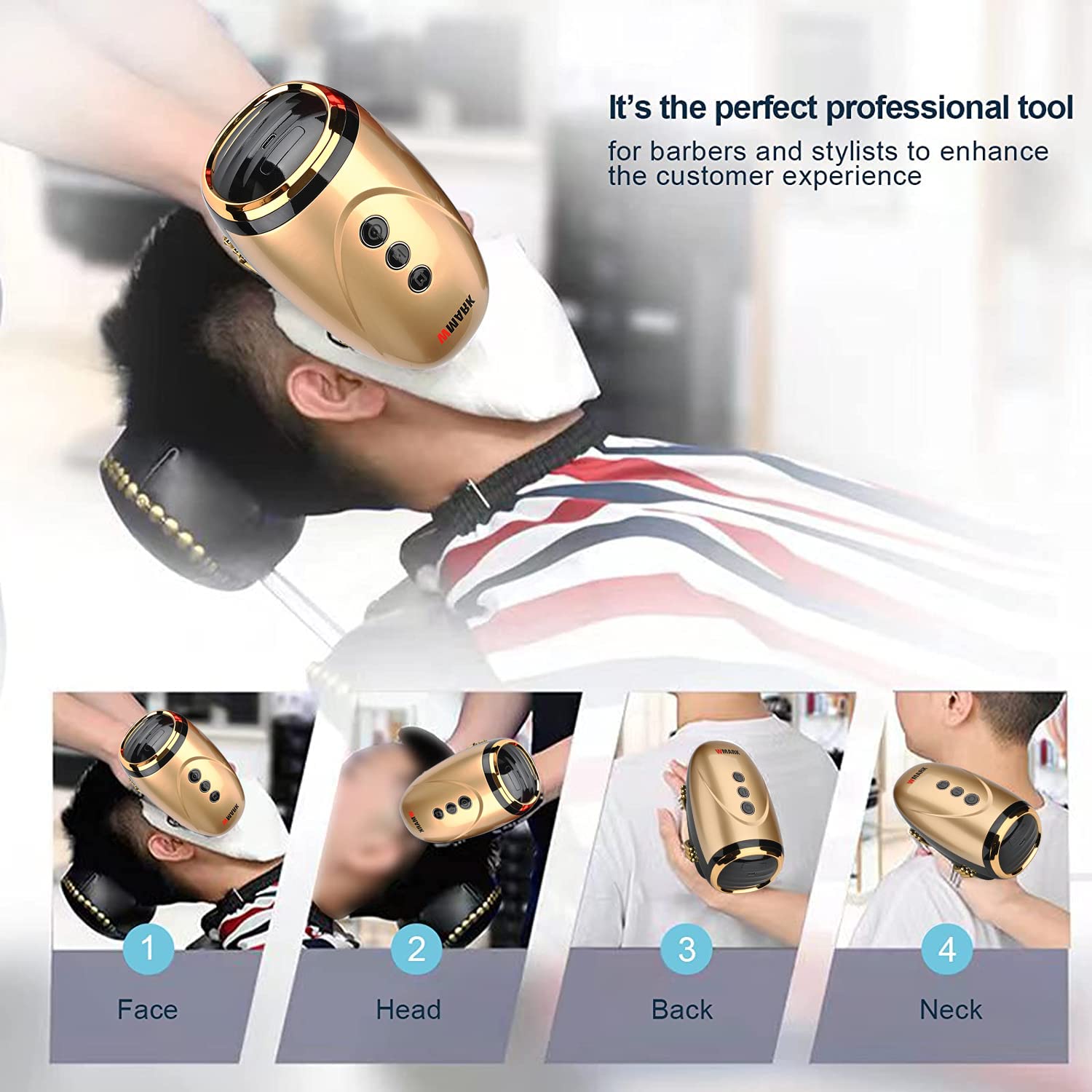 Foto 5 pulgar | Masajeador De Mano Wmark Barber Massager Inalámbrico 2600 Mah - Venta Internacional.