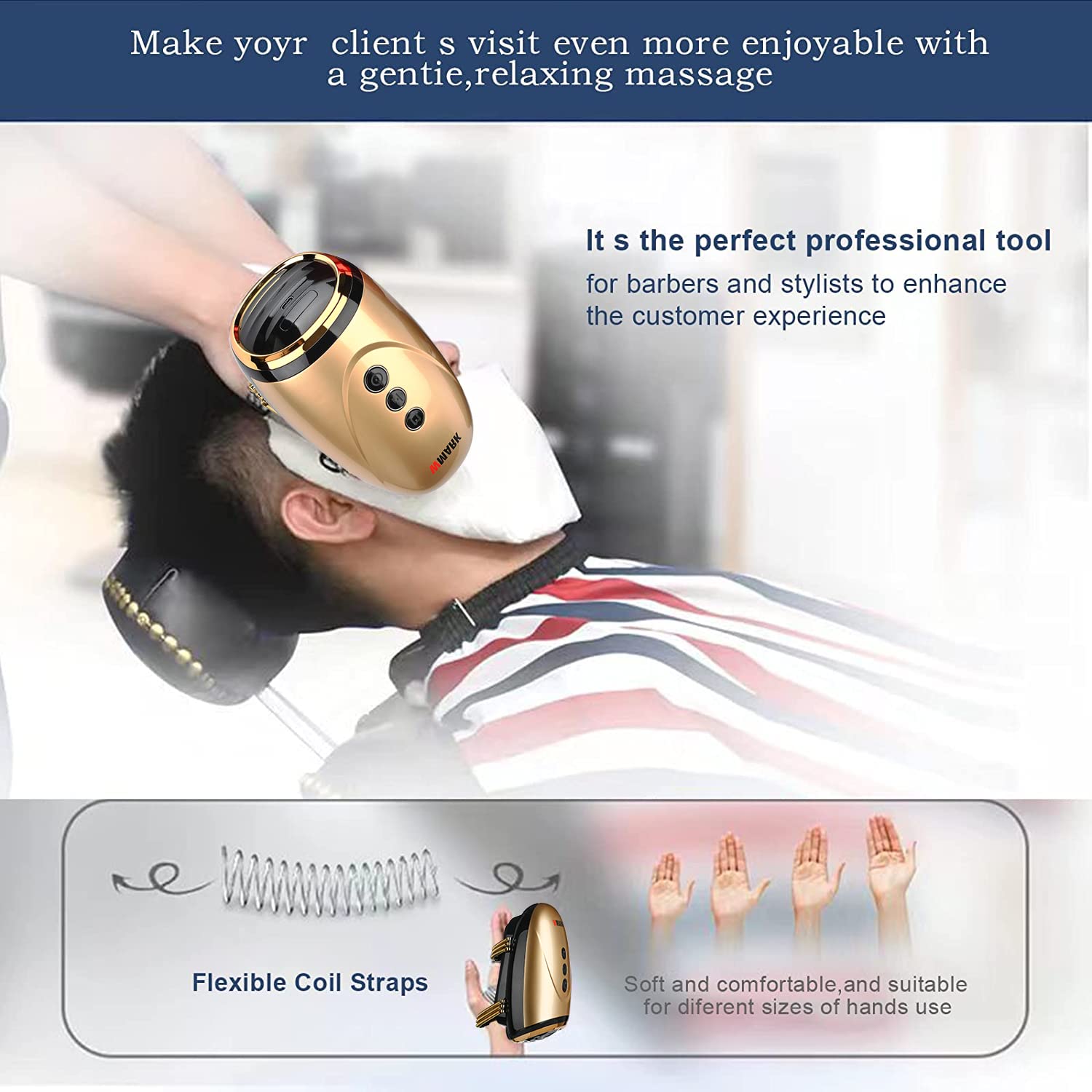 Foto 6 pulgar | Masajeador De Mano Wmark Barber Massager Inalámbrico 2600 Mah - Venta Internacional.