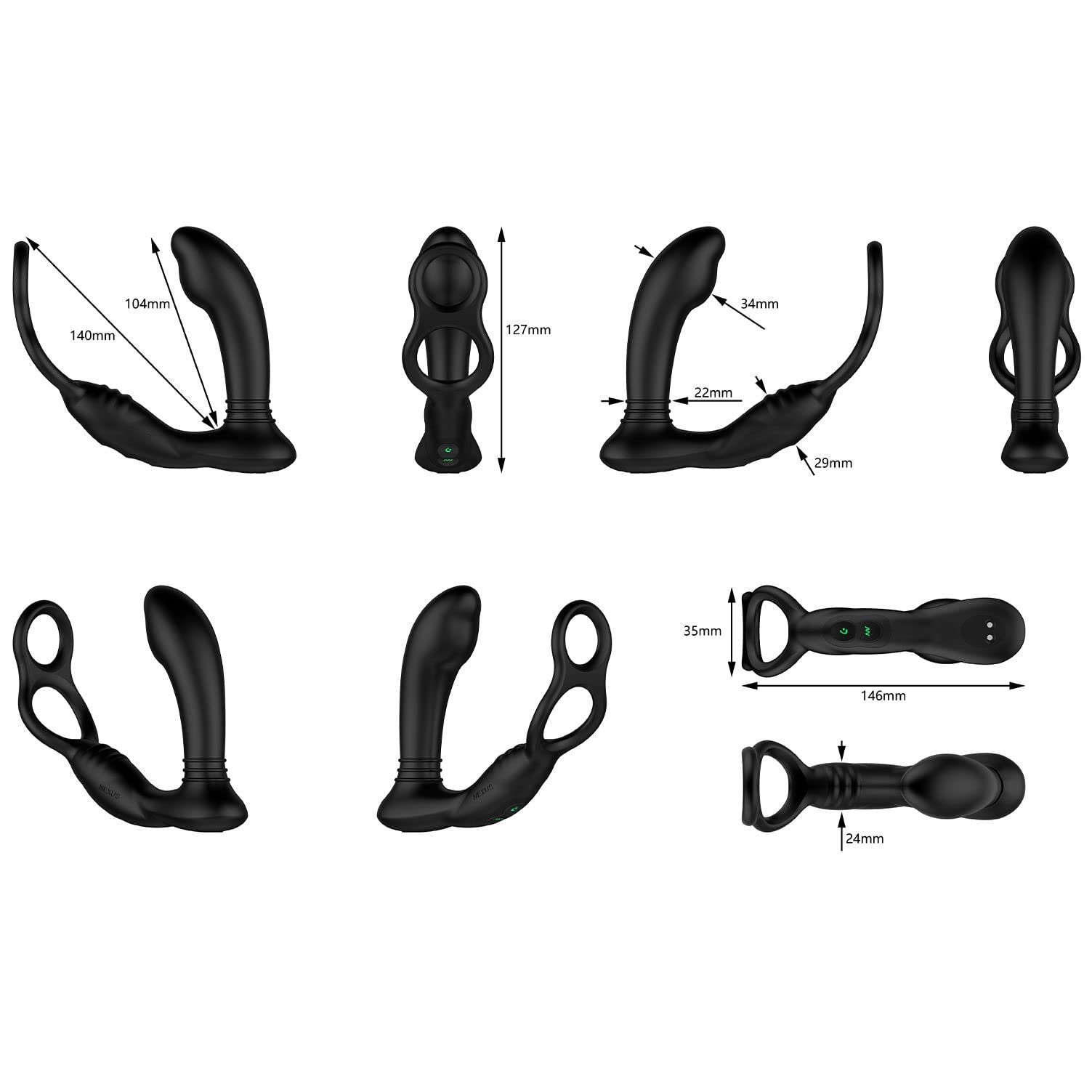 Foto 4 pulgar | Masajeador De Próstata Nexus Plug E32862 Con Anillos Testiculares - Venta Internacional.