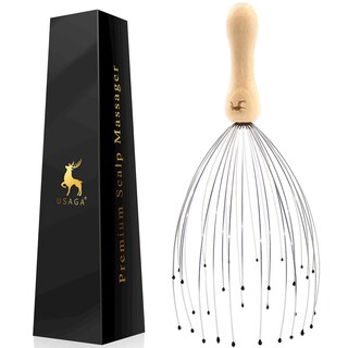 Foto 1 | Masajeador De Cabeza Usaga, Masajeador De Cuero Cabelludo Con Mango De Madera, 32 Dedos - Venta Internacional.