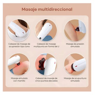 Foto 5 | Masajeador Eléctrico Portátil Genérico - Cuello, Cabeza Belug, Blanco