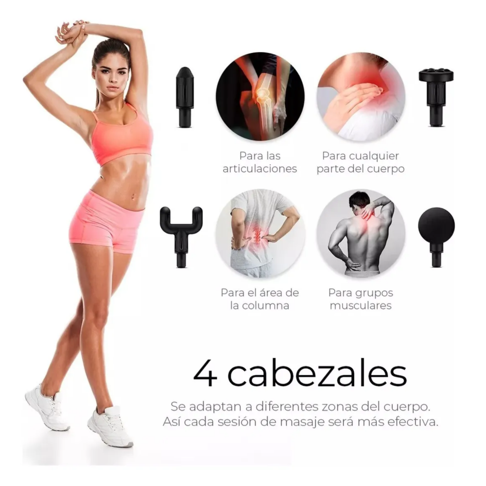 Foto 6 pulgar | Pistola De Masaje Muscular Para Relajar Belug, Gris
