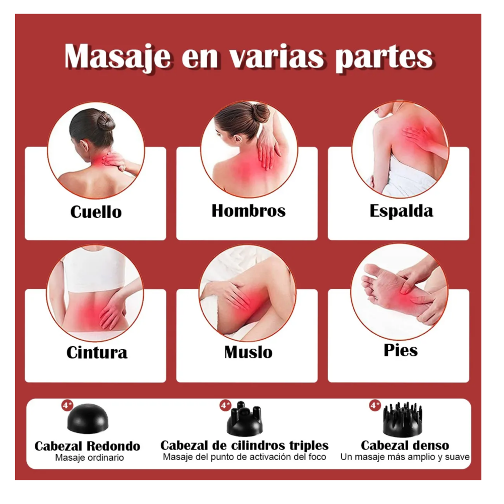Foto 5 pulgar | Masajeadores Eléctricos, Pistola De Masaje Maquina De Masaje Belug, Negro