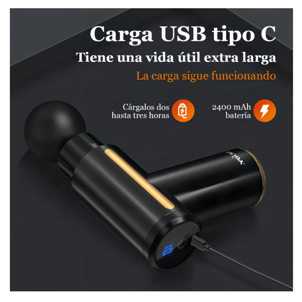 Foto 4 pulgar | Pistola De Masaje Muscular Masajeador Portátil Belug, Negro