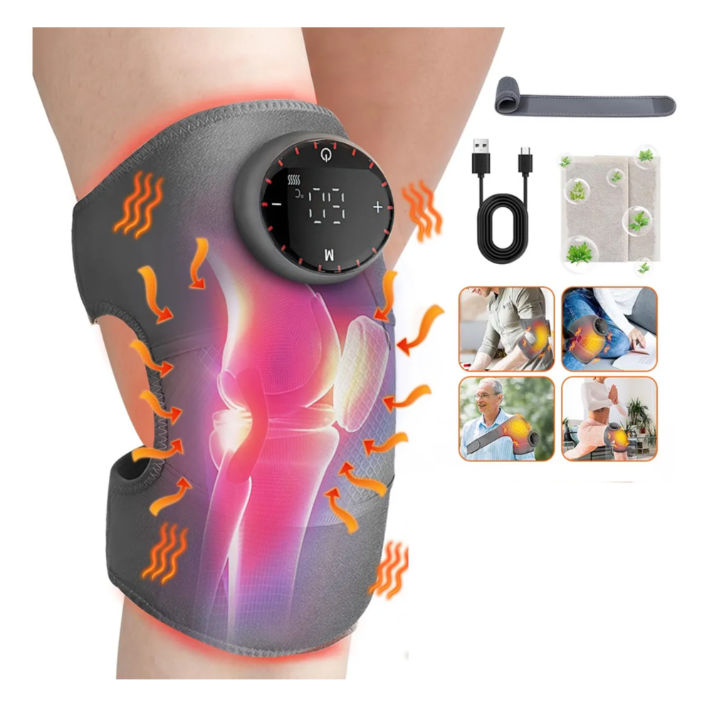 Foto 5 | Eléctricos Masajeador De Rodilla Infra Calor Vibración 3en1 Lab.g, Gris