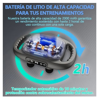 Foto 5 | Masajeador Eléctrico Muscular Corporal Espalda De Masaje Lab.g, Negro