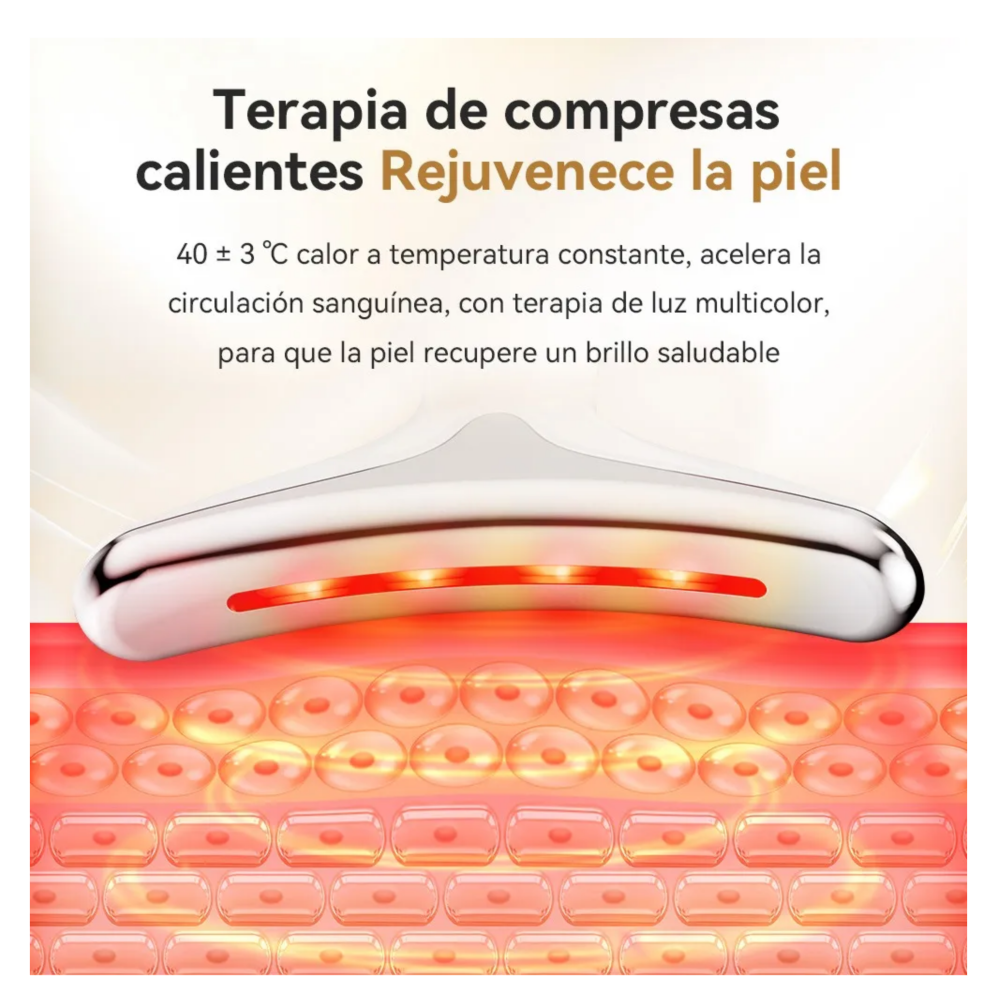 Foto 6 pulgar | Masajeador Facial Ultrasónico 5 Es 1 Ems Vibración D/af  Belug, Blanco