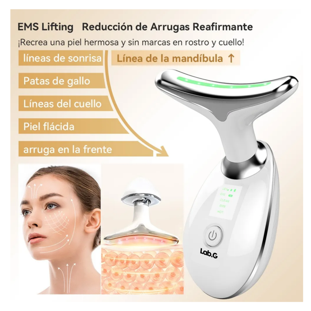 Foto 5 pulgar | Masajeador Facial Ultrasónico 5 Es 1 Ems Vibración D/af  Lab.g, Blanco