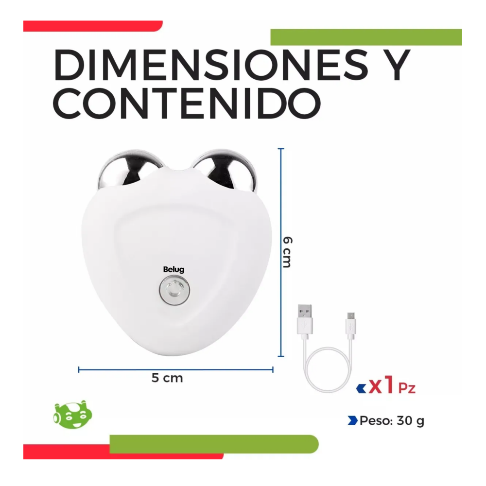 Foto 3 pulgar | Masajeador De Microcorriente De La Piel Y La Cara Belug, Negro