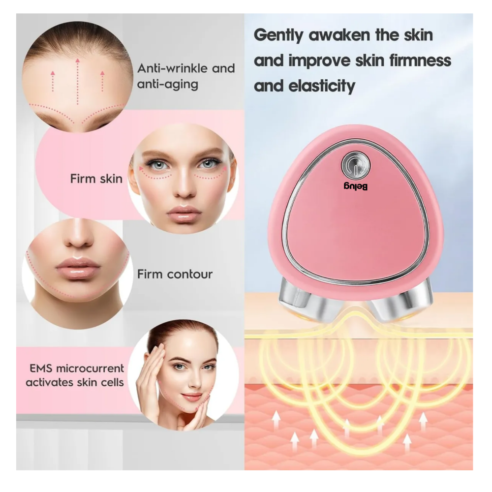 Foto 4 pulgar | Masajeador Facial, Microcorriente Facial Belug, Rosa
