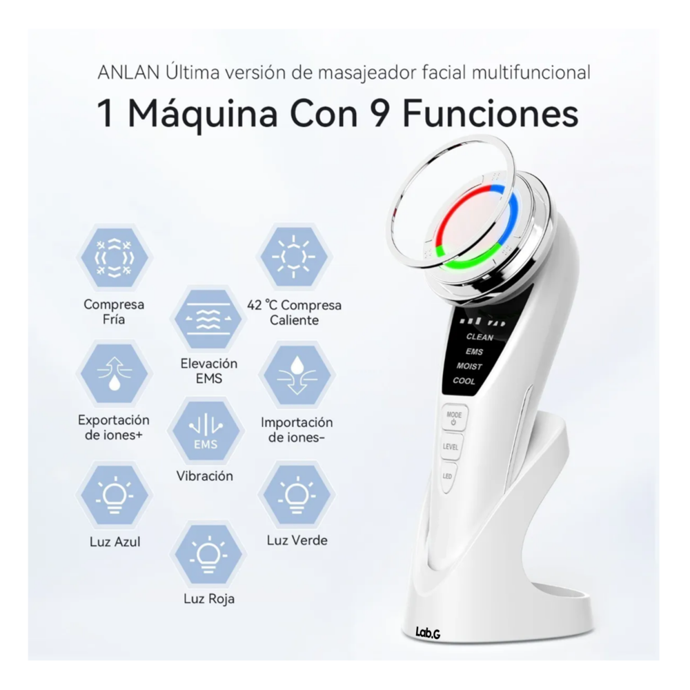 Foto 5 pulgar | Electroestimulador Facial Multifuncional Ultrasónico Lab.g, Blanco