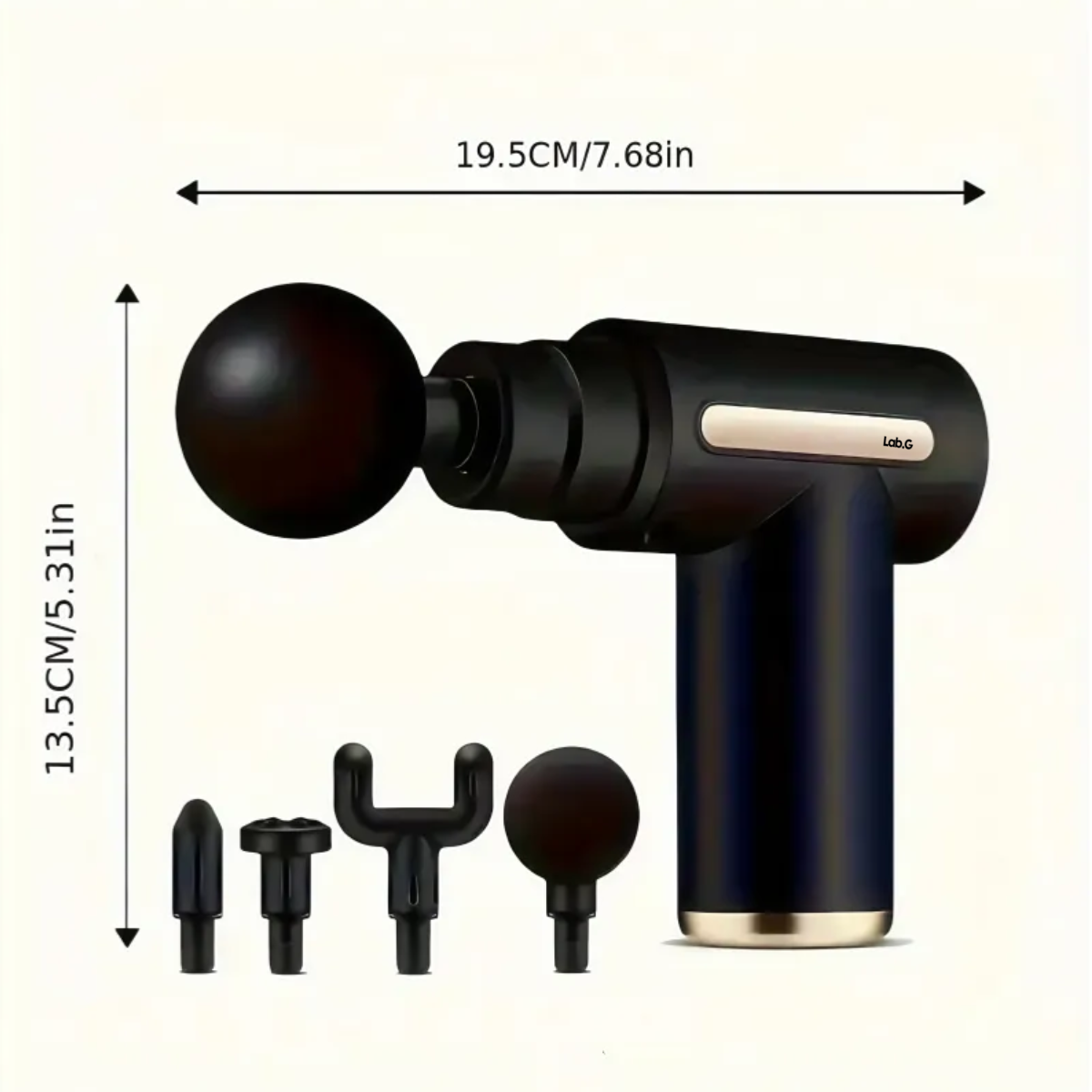 Foto 5 | Pistola Masajeadora De Músculos Para Terapia Lab.g Negro