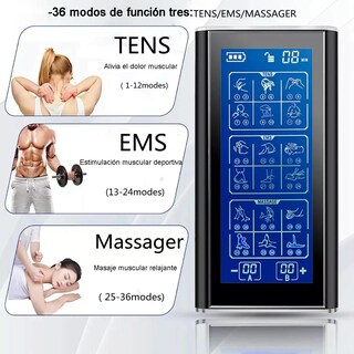 Foto 2 | Estimulador Lab.g Eléctrico Recargable Ems Tens 36 Modos 10 Parche Negro
