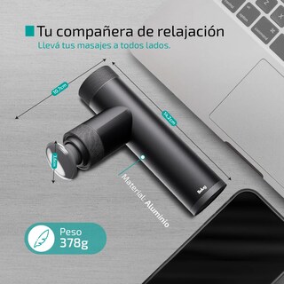 Foto 4 | Masajeador Belug Pistola De Masaje Aluminio Usb Gris Oscuro